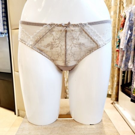 2색택1 피콧 자카드레이스 헴라인팬티