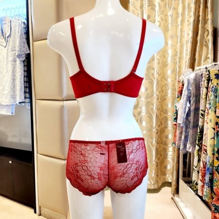 AB컵 몰드브라 레이스팬티세트