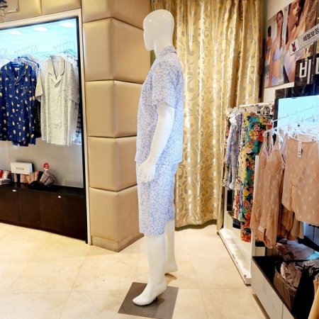 나뭇잎나염 면레이온 남자잠옷