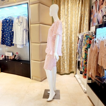 시원한 나뭇잎나염 여자 파자마세트