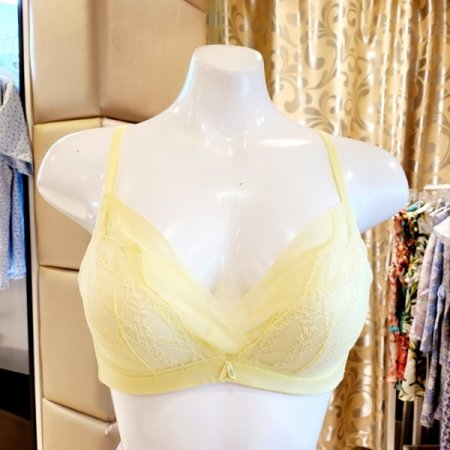 3색택1 볼륨 물결레이스 노와이어브라