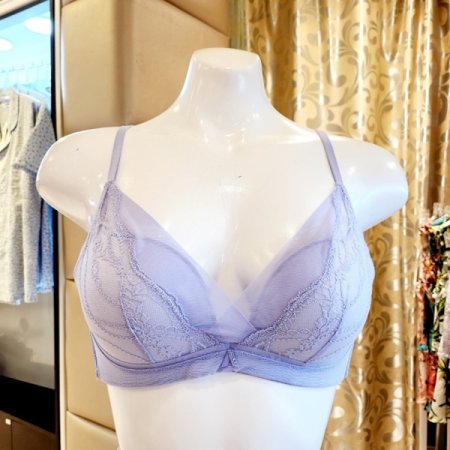 3색택1 볼륨 물결레이스 노와이어브라