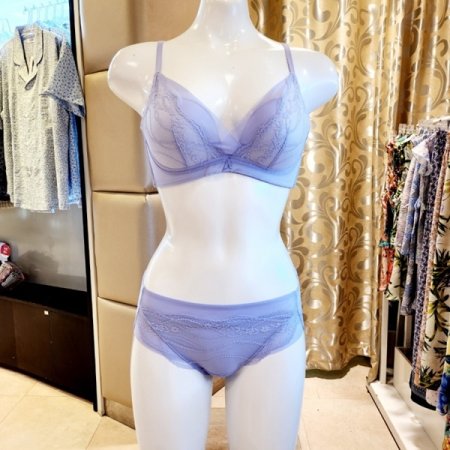 C컵 레이스 노와이어브라 팬티세트