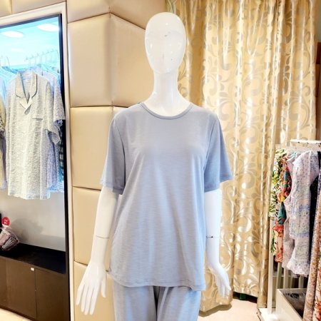 라운드넥 찰랑찰랑 여성 반팔상의