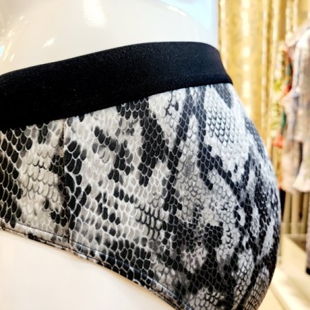 아웃밴드 뱀피무늬 남자 삼각팬티