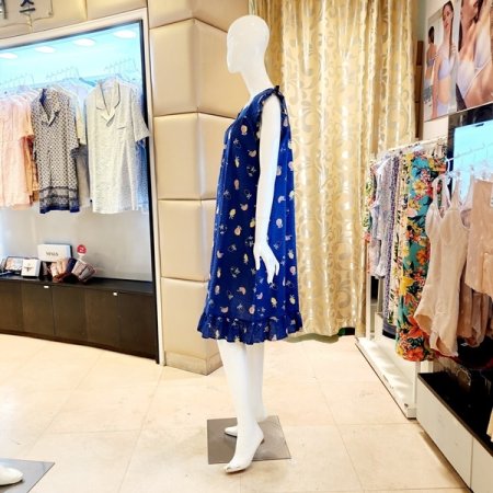 프릴민소매 레몬나염 원피스 잠옷