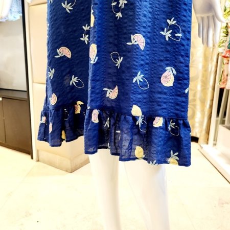 프릴민소매 레몬나염 원피스 잠옷