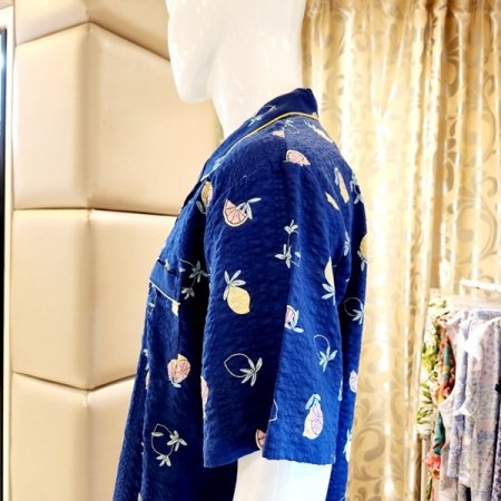 카라넥 레몬나염 반팔반바지 남자잠옷