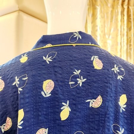 카라넥 레몬나염 반팔반바지 남자잠옷