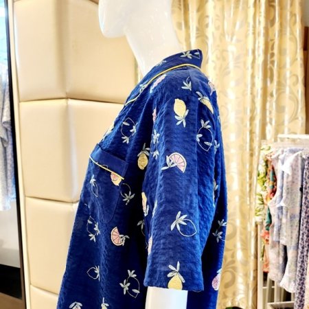 여름 레몬나염 반팔반바지 여자잠옷