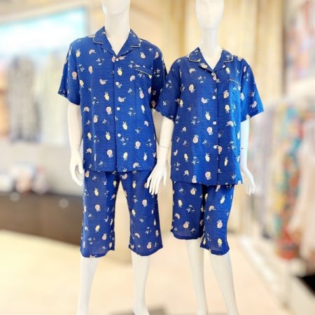 커플 레몬나염 여름 파자마세트