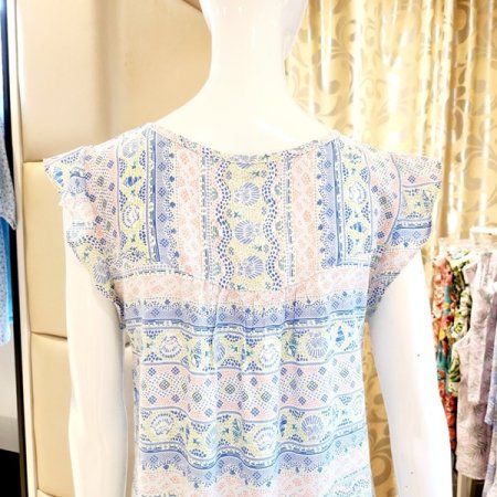 레이온 비치프린트 원피스홈웨어