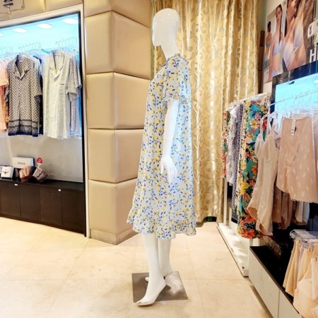 꽃나염 반팔 원피스 파자마