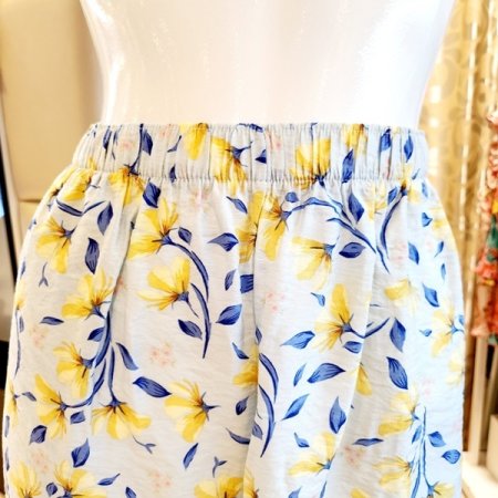 시원한 블루 꽃나염 홈웨어바지