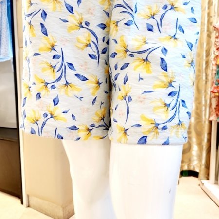 시원한 블루 꽃나염 홈웨어바지