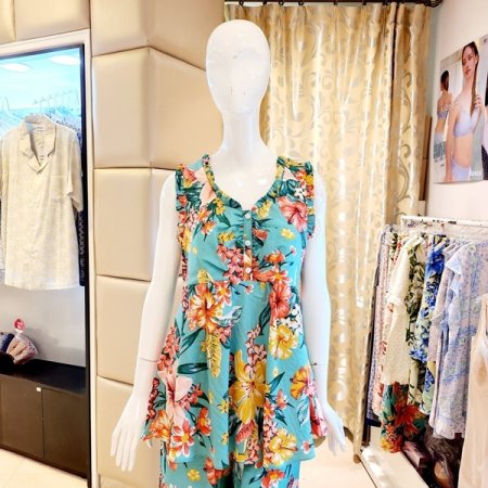 부직포패드 플라워 민소매상의