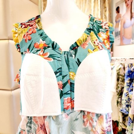 부직포패드 플라워 민소매상의