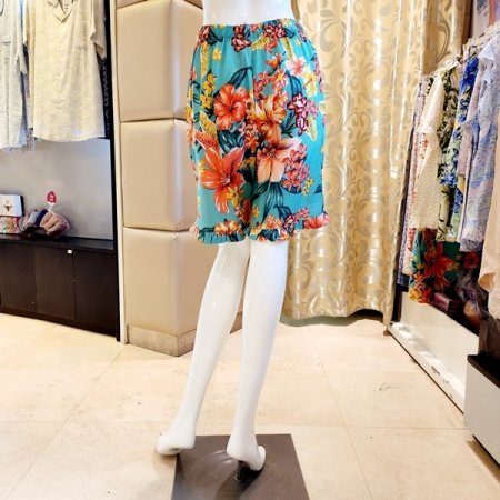 프릴밑단 플라워 반바지홈웨어