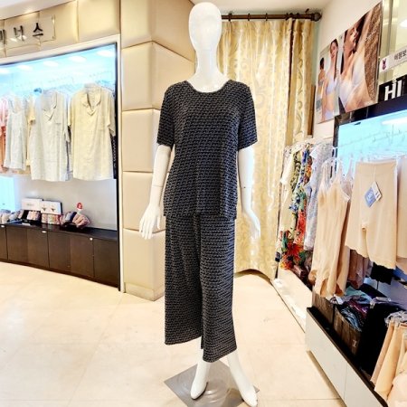 주름가공 여성 홈웨어 상하세트