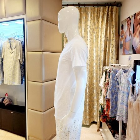 남성 면50수 흰색 반팔런닝