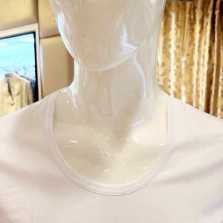 남성 면80수 흰색 반팔런닝