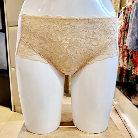 3색택1 자카드레이스 헴라인 여성팬티