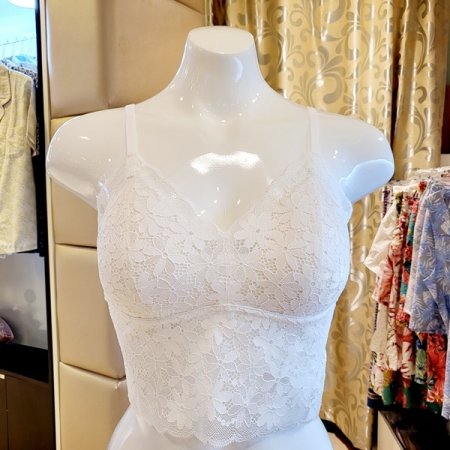 3색택1 자카드레이스 크롭탑 브라렛