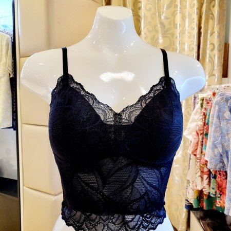 자카드레이스 크롭탑 브라렛