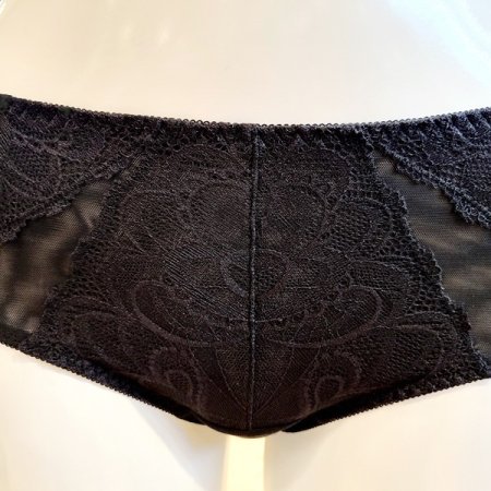 2색택1 자카드레이스 헴라인 여성팬티