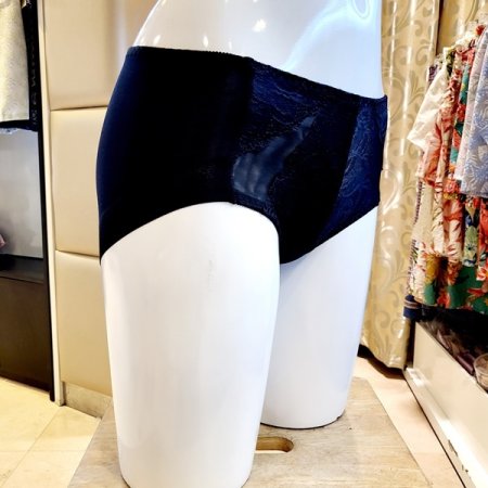 2색택1 자카드레이스 헴라인 여성팬티