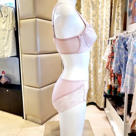 E컵 풀커버패드브라 힙레이스팬티세트