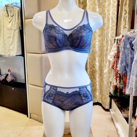 E컵 풀커버패드브라 힙레이스팬티세트