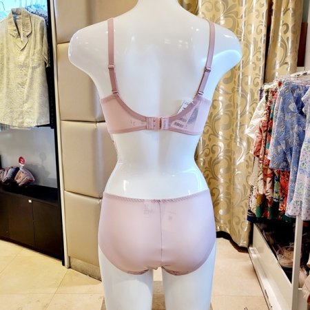 E컵 풀커버 패드브라 헴팬티세트