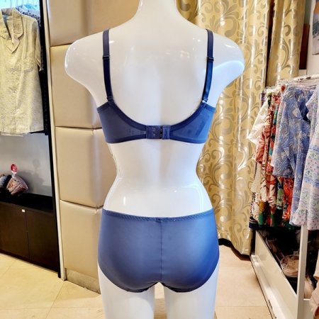 E컵 풀커버 패드브라 헴팬티세트