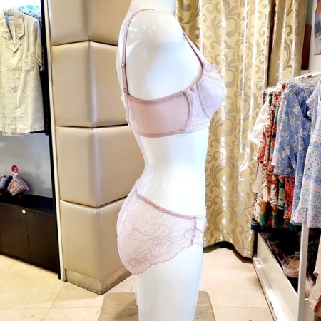 E컵 풀커버패드브라 레이스팬티세트