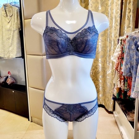 E컵 풀커버패드브라 레이스팬티세트