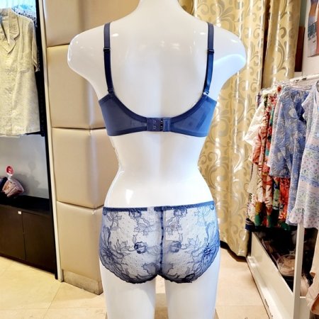 E컵 풀커버패드브라 레이스팬티세트