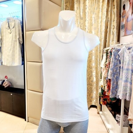 남성 면모달 폴리 메쉬 민소매런닝