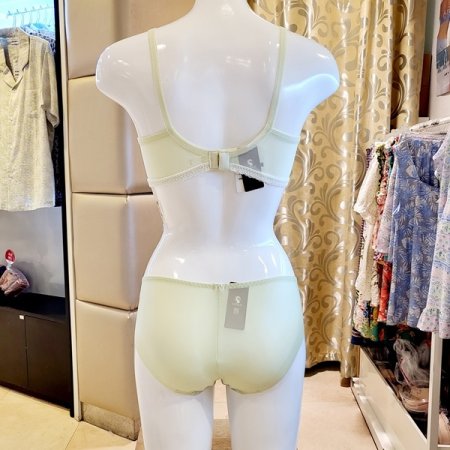 가드닝 자수 홑겹브라 헴팬티세트