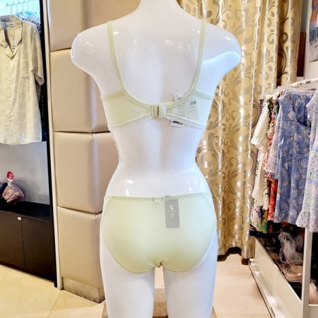 가드닝자수 D컵 홑겹브라 속옷세트