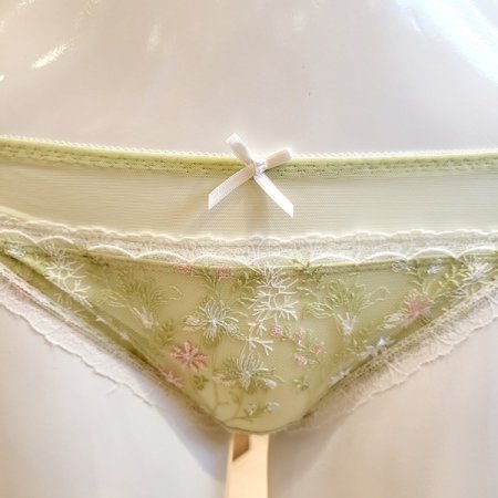 가드닝자수 D컵 홑겹브라 속옷세트