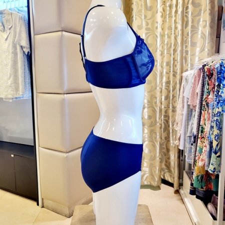 D컵E컵 풀커버 홑겹브라 헴팬티세트