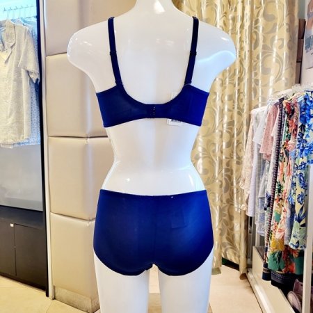 D컵E컵 풀커버 홑겹브라 헴팬티세트