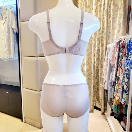 D컵E컵 풀커버 홑겹브라 헴팬티세트