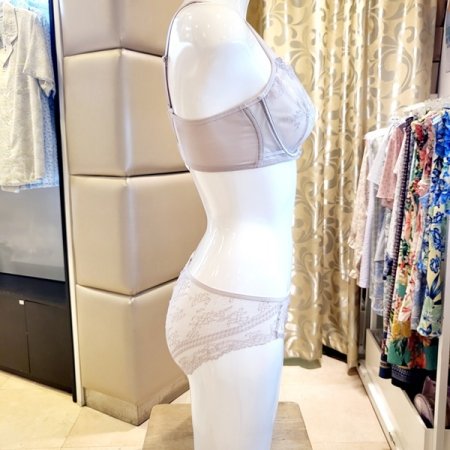 풀커버 홑겹브라 레이스팬티세트