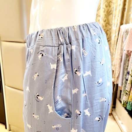 강아지나염 면 긴바지 남자잠옷