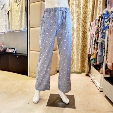 커플 강아지나염 면 긴바지 잠옷