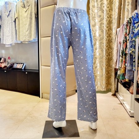 커플 강아지나염 면 긴바지 잠옷