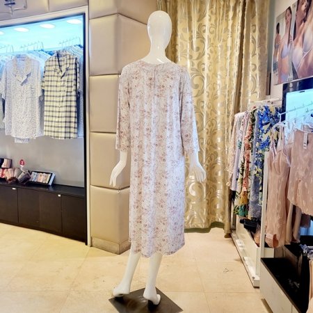 7부소매 꽃나염 원피스 홈웨어