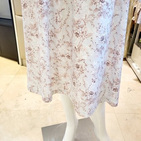 7부소매 꽃나염 원피스 홈웨어